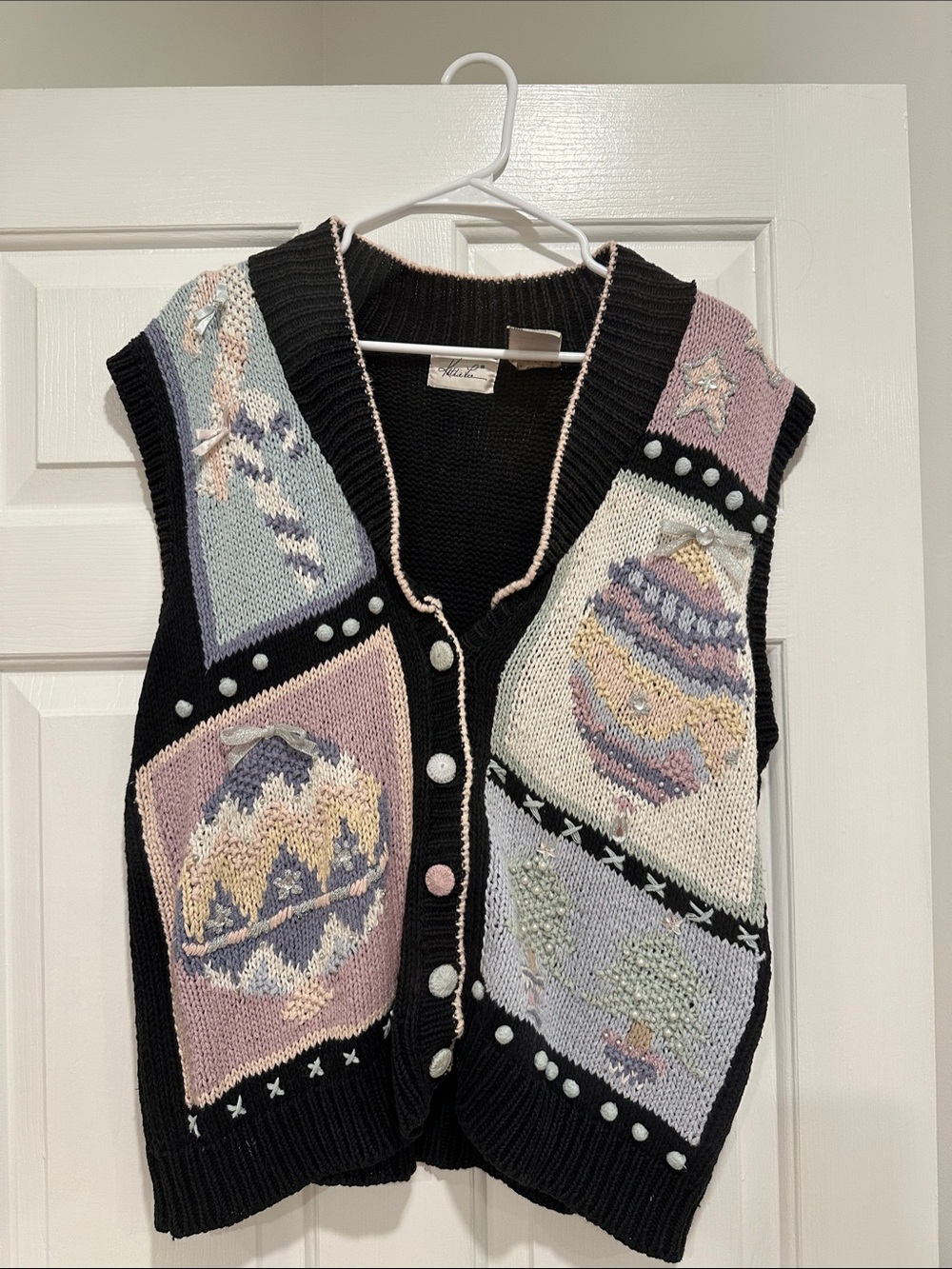 Vintage Christmas Pastel Vest